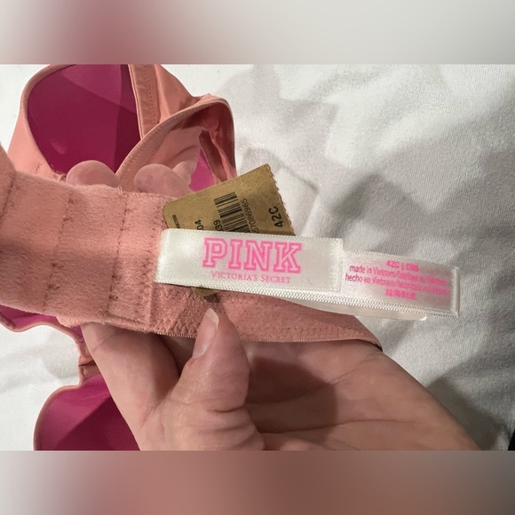 PINK VS Victoria Secret bra mauve t-shirt wear everywhere lightly lined 42C - Picture 3 of 6